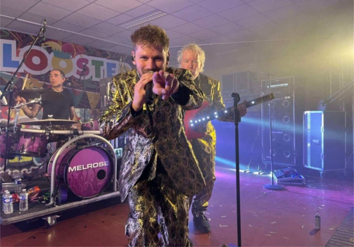 Drumming musical performance by entertainer